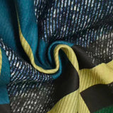 Cappotto in Stile Bohemien con Stampa Patchwork