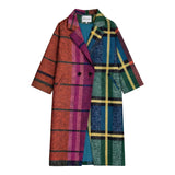 Cappotto in Stile Bohemien con Stampa Patchwork