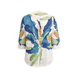 Camicia a Manica Corta con Stampa Tropicale