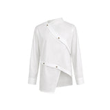 Blazer con Bottone Asimmetrico