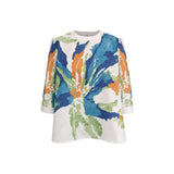Camicia a Manica Corta con Stampa Tropicale