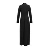 Abito Maxi Cape con Bordo di Piume
