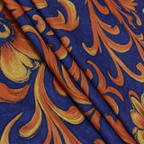 Camicia in Satin con Stampa Paisley Floreale