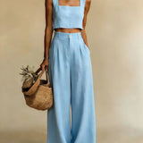 Completo Donna Palazzo con Top Elegante e Pantalone Fluido