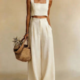 Completo Donna Palazzo con Top Elegante e Pantalone Fluido