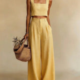 Completo Donna Palazzo con Top Elegante e Pantalone Fluido