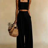 Completo Donna Palazzo con Top Elegante e Pantalone Fluido