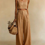 Completo Donna Palazzo con Top Elegante e Pantalone Fluido
