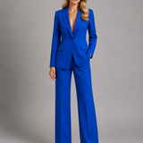 Tailleur Donna Blazer Sartoriale e Pantaloni Palazzo Elegante