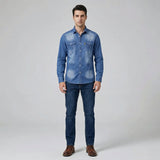 Camicia in Denim con Bottoni
