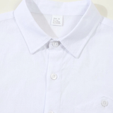 Camicia Uomo in Lino Manica Lunga Vintage con Tasca Traspirante