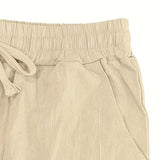 Pantaloni Uomo in Lino Sportivi Casual per Tempo Libero