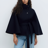 Cappotto a Mantello in Mistura di Lana Novara