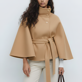 Cappotto a Mantello in Mistura di Lana Novara
